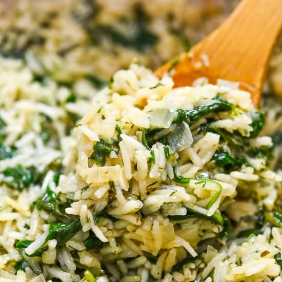 Spinach Rice - Recipe photo by COOKTORIA