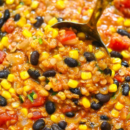 Amazing Lentil Chili - Recipe photo by COOKTORIA