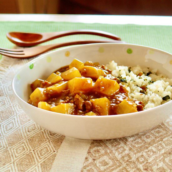 Daikon Radish Curry and Rice - Recipe photo by ochikeron