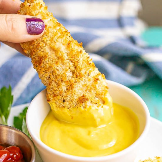 Crunchy Air Fryer chicken tenders - Recipe photo by Family Food on the Table