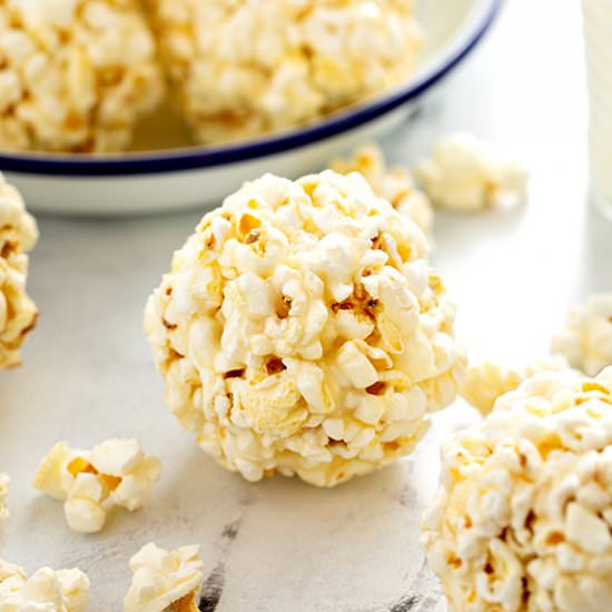 Marshmallow Popcorn Balls - Recipe photo by bellyfull