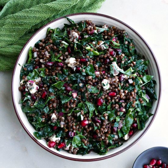 Black Lentil Salad with Kale - Recipe photo by its_a_vegworld_afterall