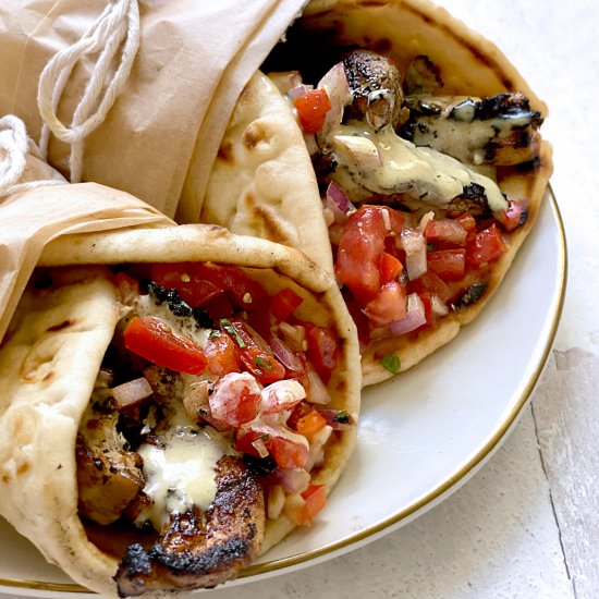 Chicken Gyro Souvlaki With Pita - Recipe photo by The Greek Foodie