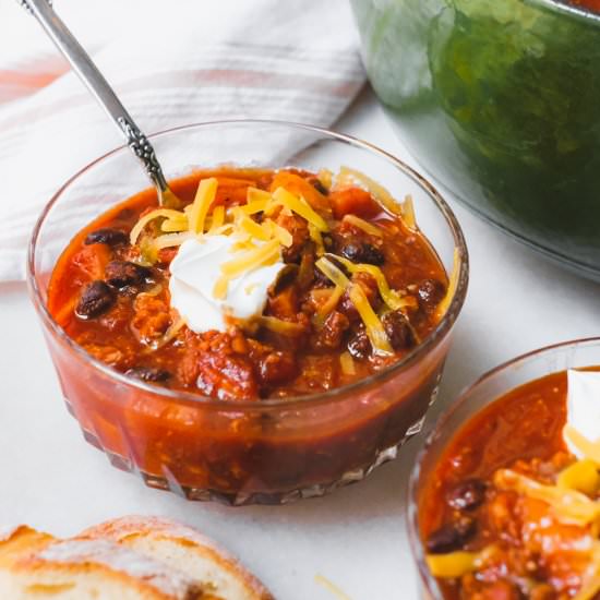 One Pot Sweet Potato Turkey Chili - Recipe photo by kiersten.hickman