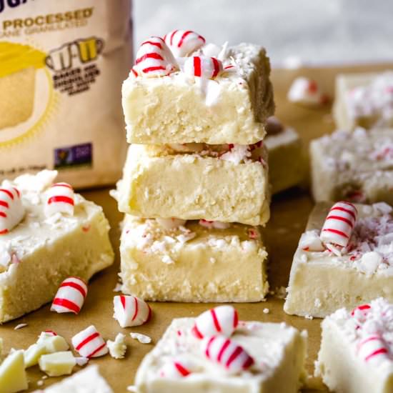 White Chocolate Peppermint Fudge - Recipe photo by kickassbaker