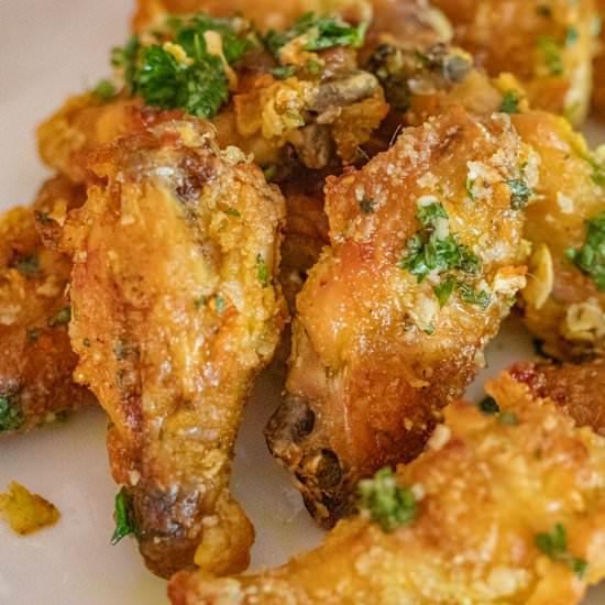 Beer Soaked Baked Chimichurri Wings - Recipe photo by Belquistwist