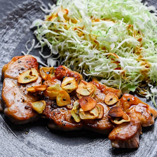 Japanese Style Pork Steak "Tonteki" - Recipe photo by Sudachi Recipes
