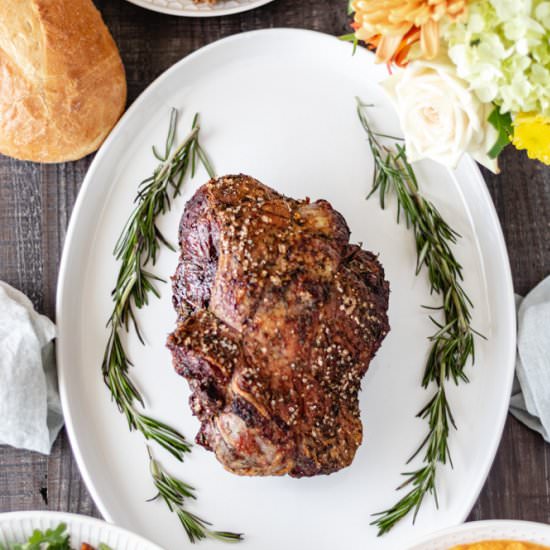 Herb-Roasted Boneless Leg of Lamb - Recipe photo by Alifedelicious