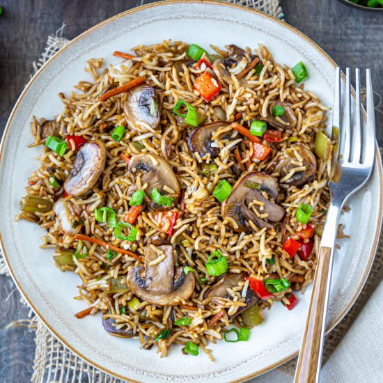 Mushroom Fried Rice - Recipe photo by ShwetaintheKitchen