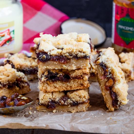 Mincemeat Shortbread Bars - Recipe photo by anniesnomsblog