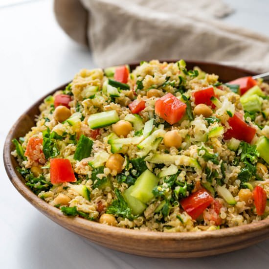 Lemony Chickpea Tuna Salad - Recipe photo by garlic and zest