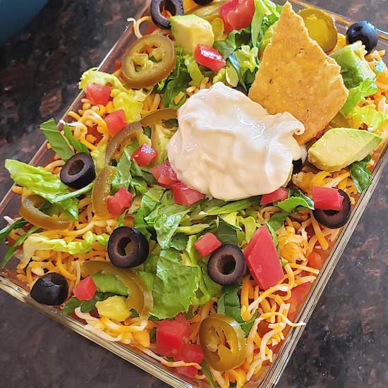 7 Layer Mexican Party Dip - Recipe photo by ProfusionCurry