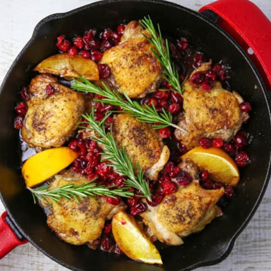 Cranberry Orange Chicken Thighs - Recipe photo by Tastefulventure