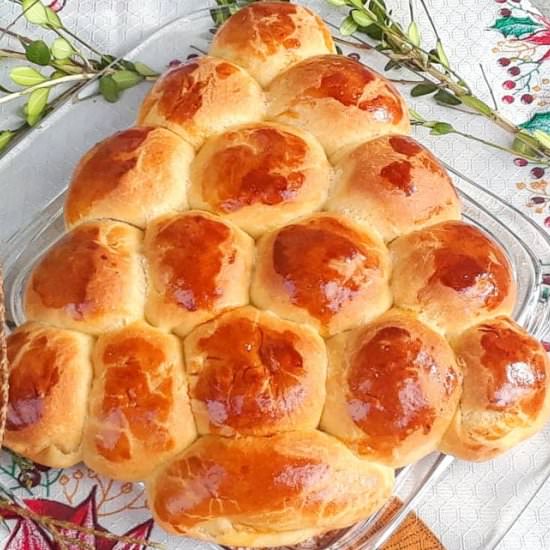 Christmas Tree Homemade Bread Rolls - Recipe photo by sustain my cooking habit