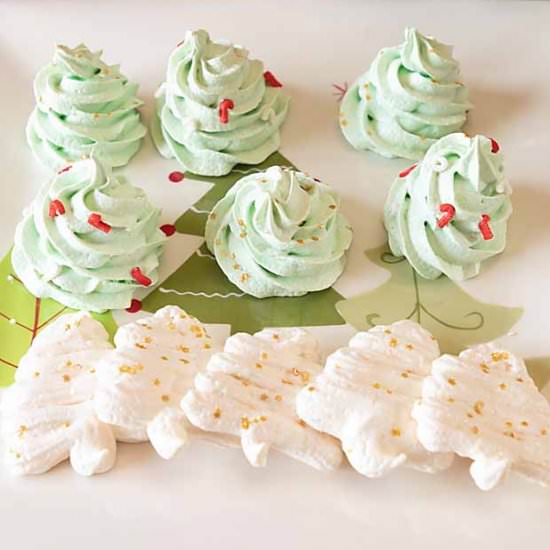 Meringue Christmas Trees (Two Ways) - Recipe photo by iwilkerson