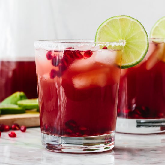 Pomegranate Margarita - Recipe photo by Downshiftology