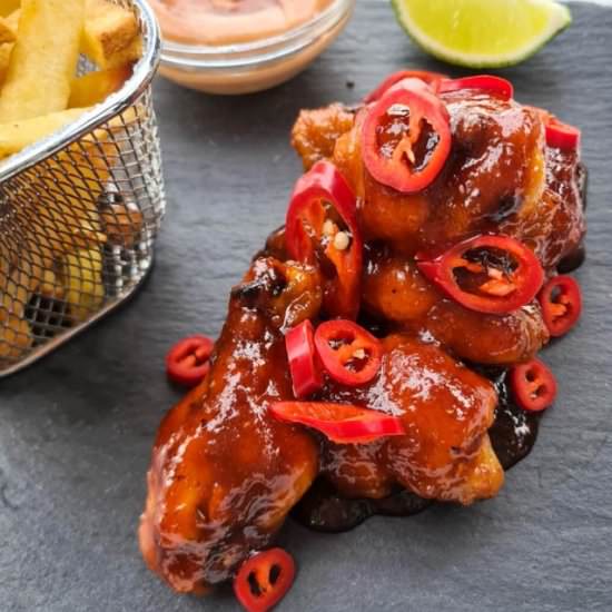 Sticky Harissa Wings - Recipe photo by RominasLittleCorner