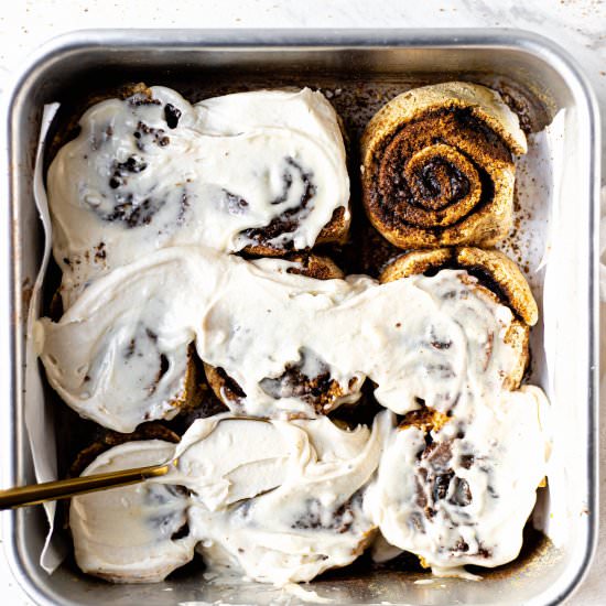 Vegan Gluten Free Cinnamon Rolls - Recipe photo by greenseggsandyams