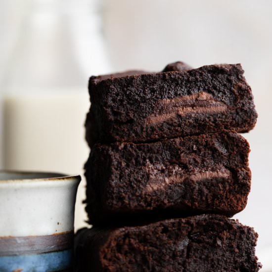 Gluten Free Stuffed Brownies - Recipe photo by themindfulhapa