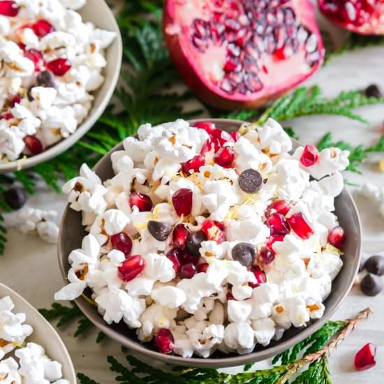 Pomegranate Popcorn Snack Mix - Recipe photo by Running to the Kitchen