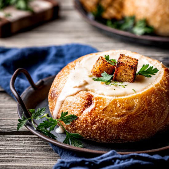 Easy Homemade Creamy Clam Chowder - Recipe photo by cookingwithwineblog