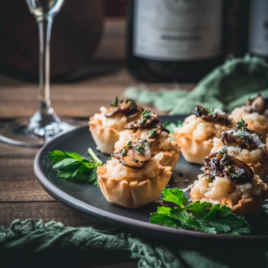 Parmesan Risotto and Mushroom Ragù - Recipe photo by cookingwithwineblog