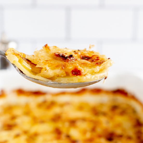 Potato Leek Gratin - Recipe photo by Wholesome Made Easy