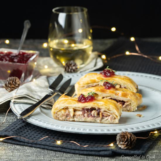 Turkey & Chestnut Pastry Slice - Recipe photo by Compelled To Cook
