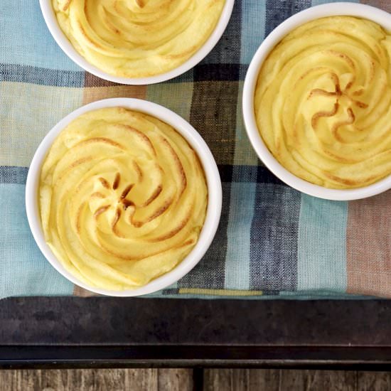 Duchess Potatoes - Recipe photo by simmerandsauce