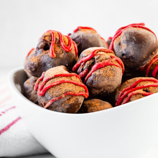 Chocolate Cherry Truffles - Recipe photo by SugarSpicesLife