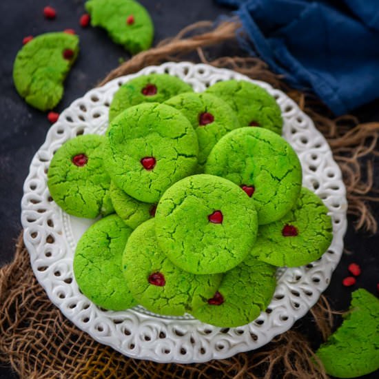 Grinch Cookies - Recipe photo by Whiskaffair