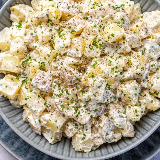 EASY MUSTARD POTATO SALAD - Recipe photo by healthyfitnessmeals