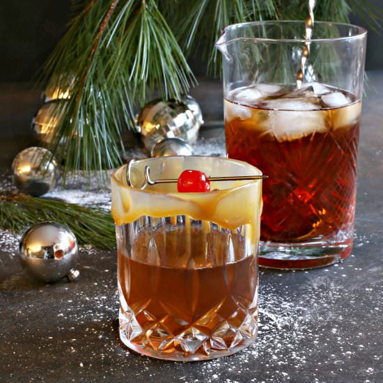 Chocolate Caramel Manhattan - Recipe photo by Hungry Couple