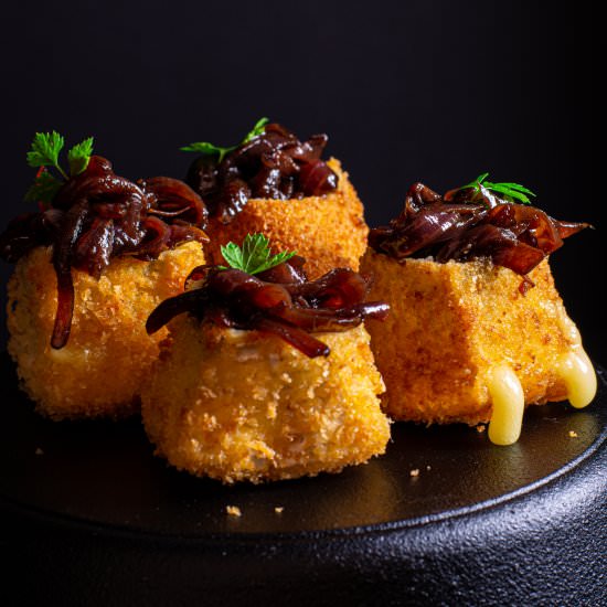 Deep-fried Camembert & Red Onion Ja - Recipe photo by cheflukaszbabral