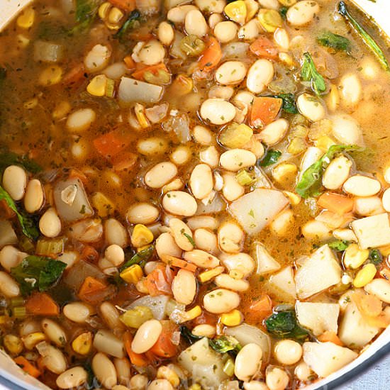 White Bean Soup - Recipe photo by Savory Bites