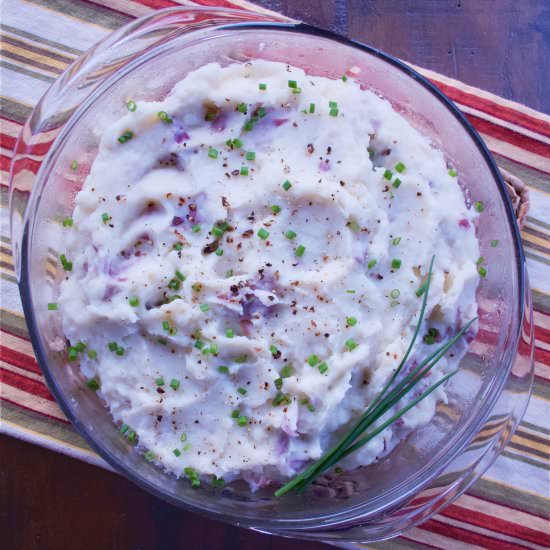 Easy Skin-On Mashed Potatoes - Recipe photo by Flipped-Out Food