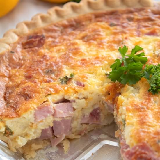 Ham and Cheese Quiche - Recipe photo by laughingspatula.com