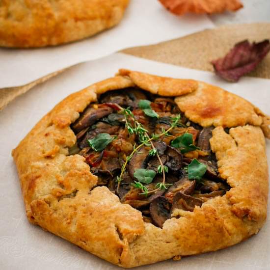 Caramelized Onion and Mushroom Tart - Recipe photo by hungerforspice