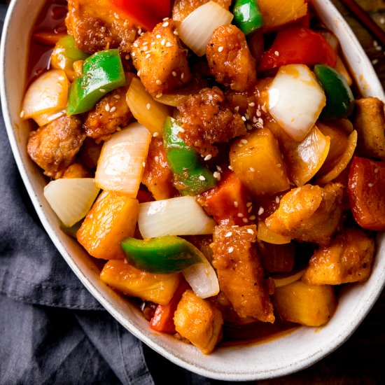 Sweet and Sour Turkey - Recipe photo by KitchenSanctuary