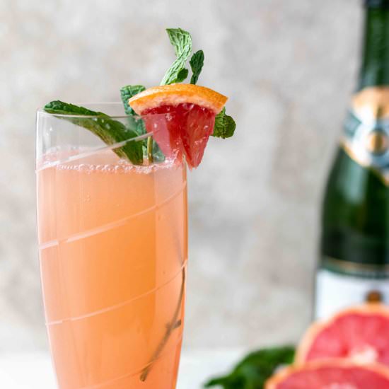 Grapefruit Mimosas - Recipe photo by The Traveling Dietitian