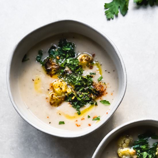 Roasted Cauliflower Soup - Recipe photo by Zestfull