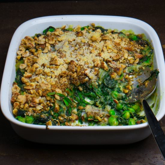 Creamy spinach with edamame - Recipe photo by receitas