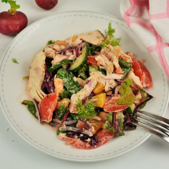 Best Leftover Turkey Salad - Recipe photo by timeaskitchen