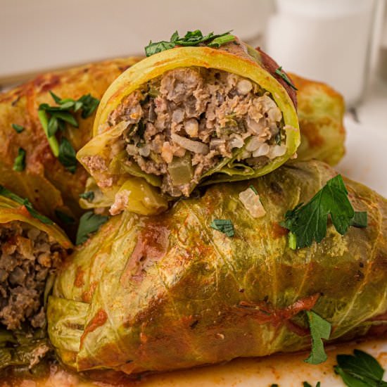 Stuffed Cabbage Rolls - Recipe photo by thecaglediaries