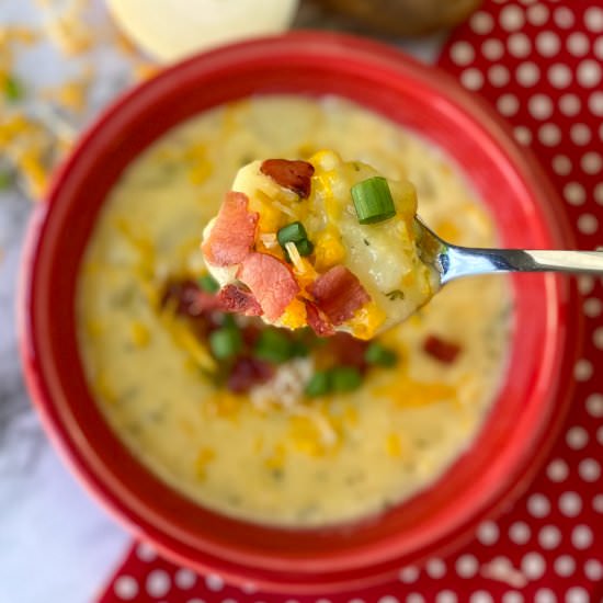 Loaded Baked Potato Soup - Recipe photo by Whiskfulcooking