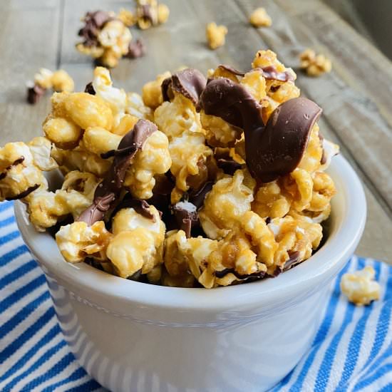 Homemade Salted Caramel Popcorn - Recipe photo by amycaseycooks