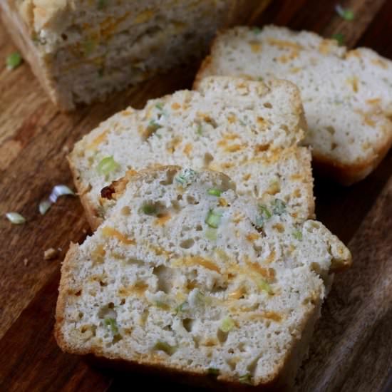 Cheddar and Onion Beer Bread - Recipe photo by My Life After Dairy