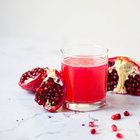 Pomegranate Gin Fizz - Recipe photo by The Littlest Crumb