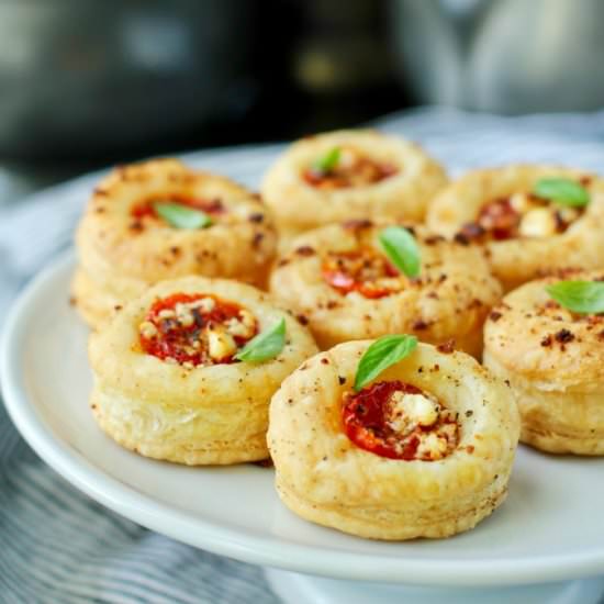 Puff Pastry Tomato Pizzettes - Recipe photo by karenskitchenstories