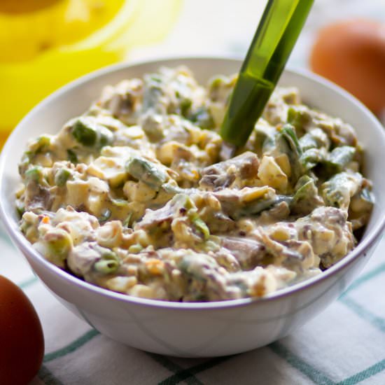 Mushroom and green bean salad - Recipe photo by mecooks.com